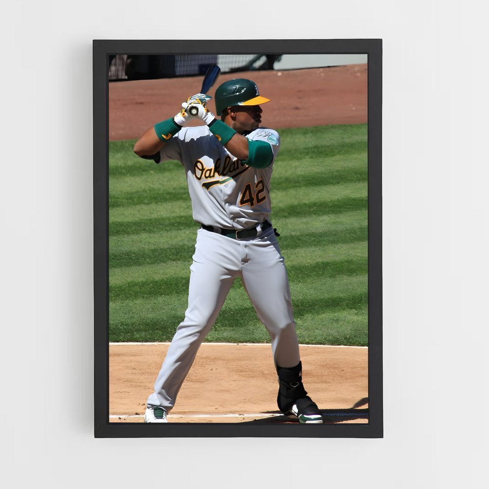 Poster Yoenis cespedes swing – affiche Baseball (vue 2)